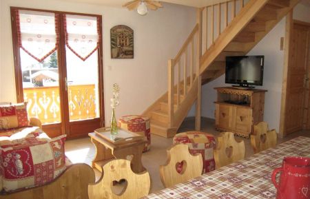 Salon & escalier d'accès chambres duplex Gîte n°129143 Corrençon-en-Vercors - Isère - Salon & escalier d'accès chambres duplex